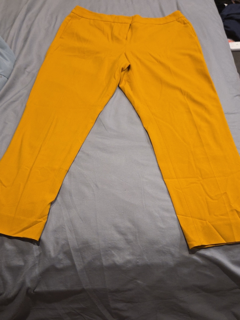 Vince Camuto Mustard Yellow Straight-Leg Pants